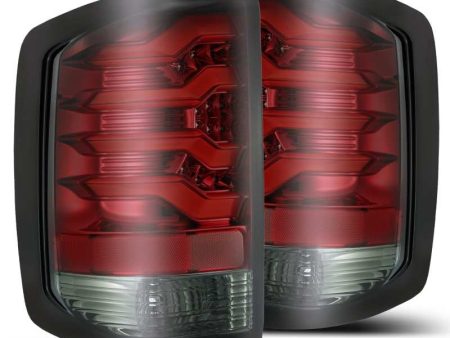 AlphaRex 14-18 Chevrolet Silverado 1500 PRO-Series LED Tail Lights Red Smoke Online Sale