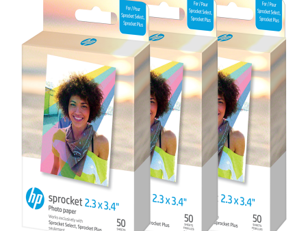 HP 2.3x3.4   Zink instant Photo Paper (150 Pack) Compatible with HP Sprocket Select Printers. Discount