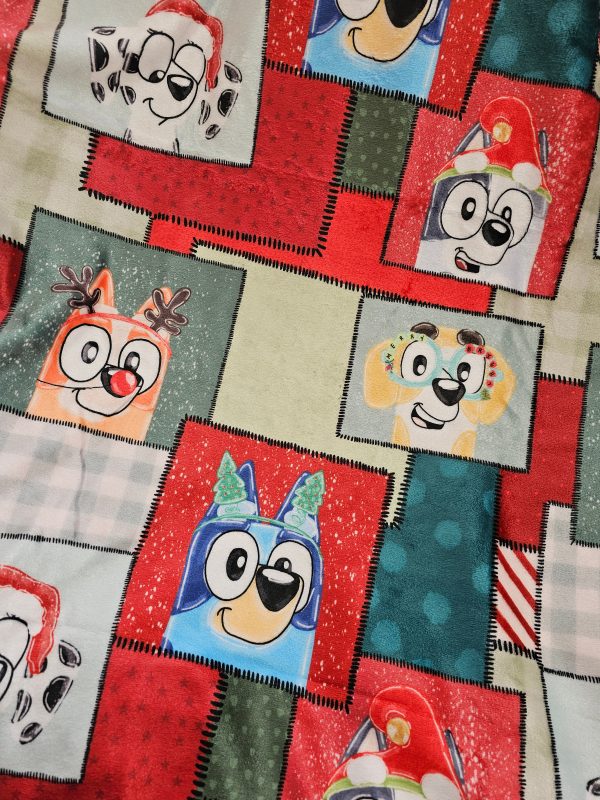 Rts: christmas heeler patches 50x60 blanket Discount