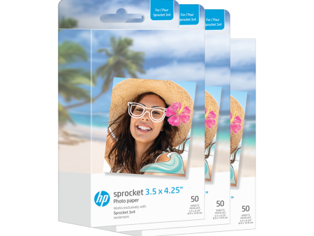 HP Sprocket 3.5 x 4.25” Zink Sticky-Backed Photo Paper (150 Pack) Compatible with HP Sprocket 3x4 Printer Hot on Sale