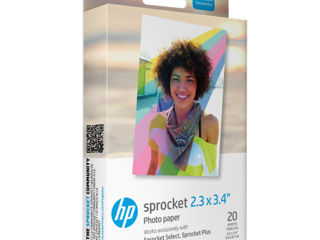 HP Sprocket 2.3” x 3.4” Premium Zink Sticky-Back Photo Paper (20 Sheets) Online Sale