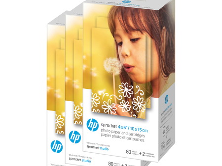 HP Sprocket Studio 4x6  Photo Paper & Cartridges (240 Sheets - 6 Cartridges) Compatible with HP Sprocket Studio Fashion