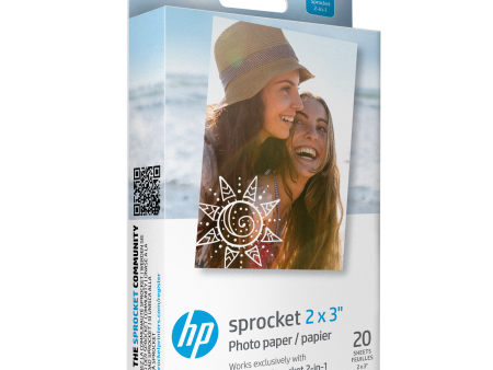 HP Sprocket 2 x3  Premium Zink Sticky Back Photo Paper (20 Sheets) Online