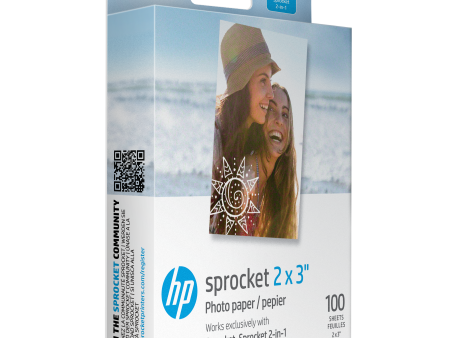 HP Sprocket 2” x 3” Premium Zink Sticky-Back Photo Paper (100 Sheets) Sale