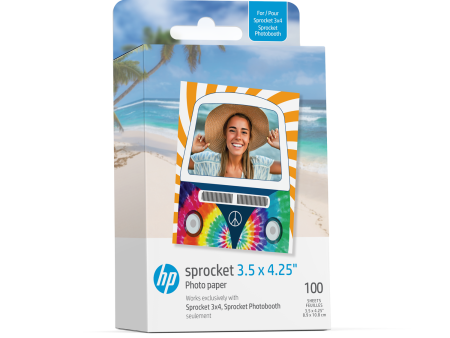 HP Sprocket 3.5 x 4.25” Zink Sticky-Backed Photo Paper (100 Pack) Compatible with HP Sprocket 3x4 Photobooth and Photo Printer Online now