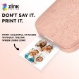 HP Sprocket 2x3” Premium Zink Pre-Cut Sticker Photo Paper (30 Sheets) on Sale