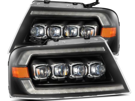 AlphaRex 04-08 Ford F-150 (No 2004 Heritage) NOVA-Series LED Proj HL Alpha-Blk w Actv Lgt   Seq. Sig Discount