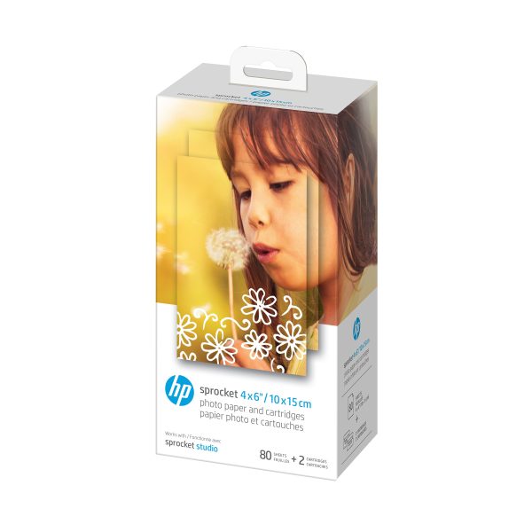 HP Sprocket Studio 4x6  Photo Paper & Cartridges (240 Sheets - 6 Cartridges) Compatible with HP Sprocket Studio Fashion