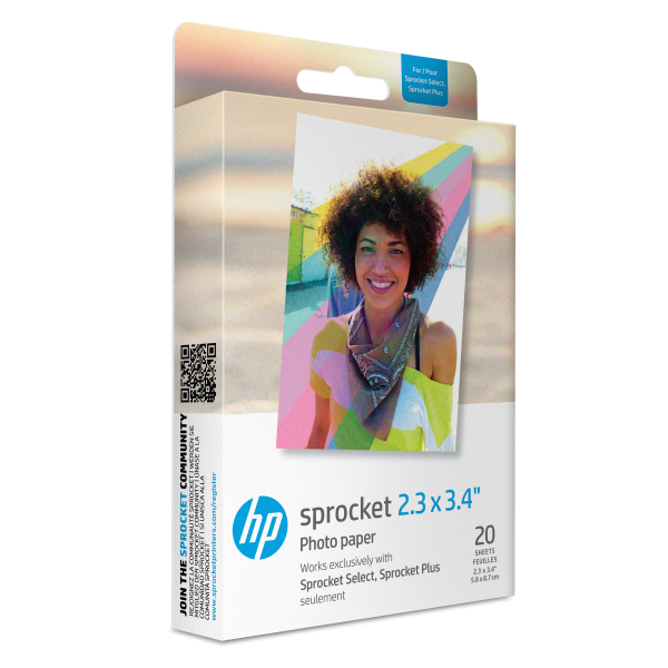 HP Sprocket 2.3  x 3.4  Premium Zink Sticky Back Photo Paper (20 Sheets) Cheap