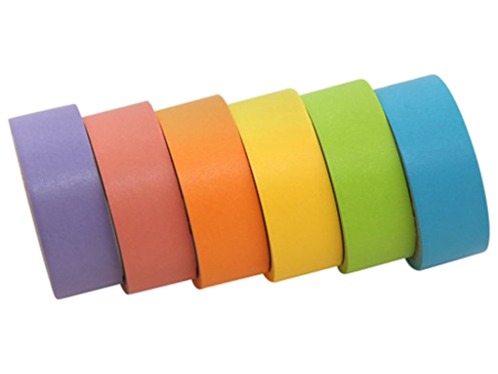 Washi Tape Set with Full Rainbow Of Pastel Colors Online now