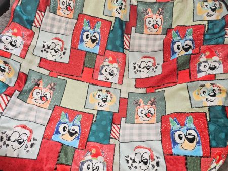 Rts: christmas heeler patches 50x60 blanket Discount