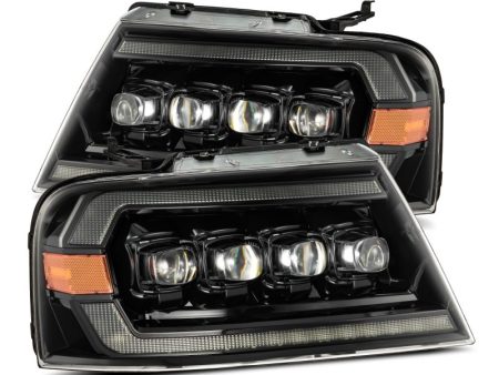 AlphaRex 04-08 Ford F-150 (No 2004 Heritage) NOVA-Series LED Proj HL Chrome w Actv Light   Seq. Sig Hot on Sale