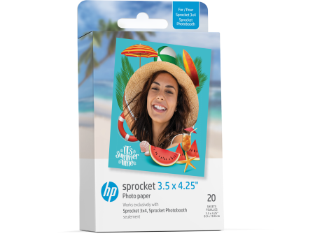 HP Sprocket 3.5 x 4.25” Zink Sticky-backed Photo Paper (20 Pack) Compatible with HP Sprocket 3x4 Photo Printer Fashion