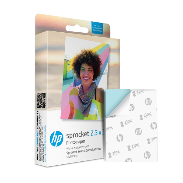 HP Sprocket 2.3” x 3.4” Premium Zink Sticky-Back Photo Paper (20 Sheets) Online Sale