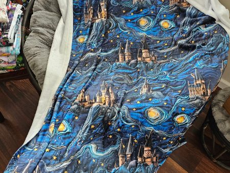 Rts starry night castle 60x80 blanket on Sale