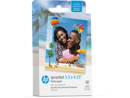 HP Sprocket 3.5 x 4.25” Zink Sticky-backed Photo Paper (50 Pack) Compatible with HP Sprocket 3x4 Photo Printer Discount