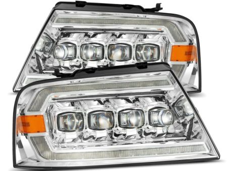 AlphaRex 04-08 Ford F150   06-08 Lincoln Mark LT NOVA LED Proj Headlights Chrome w Activ Light Seq For Discount