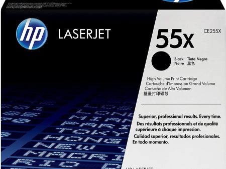 HP 55X Black  High Yield Toner Cartridge, (CE255X) For Cheap