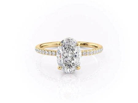 The Aline Set With A 1.5 Carat Oval Lab Diamond Hot on Sale