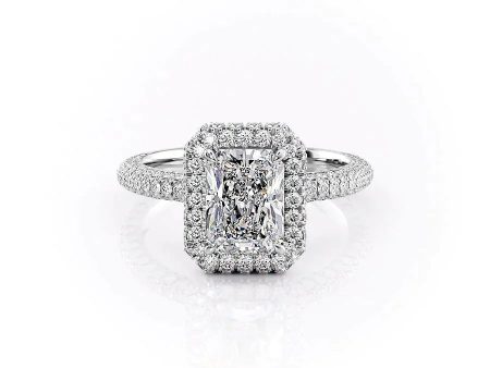 The Kylie Set With A 2 Carat Radiant Lab Diamond Cheap