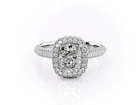 The Kylie Set With A 2.5 Carat Elongated Cushion Lab Diamond Online Hot Sale