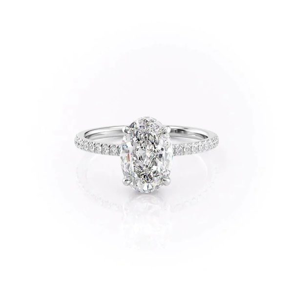 The Aline Set With A 1.5 Carat Oval Lab Diamond Online Sale