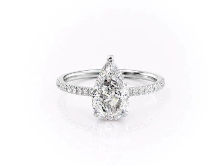 The Aline Set With A 1.5 Carat Pear Lab Diamond Online