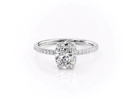 The Aline Set With A 2 Carat Elongated Cushion Lab Diamond For Cheap