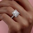 The Kylie Set With A 1.5 Carat Princess Lab Diamond For Sale