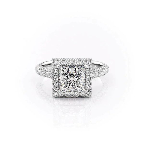 The Kylie Set With A 2 Carat Princess Lab Diamond Hot on Sale