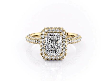 The Kylie Set With A 1.5 Carat Radiant Lab Diamond on Sale