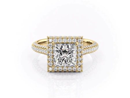 The Kylie Set With A 2.5 Carat Princess Lab Diamond Hot on Sale