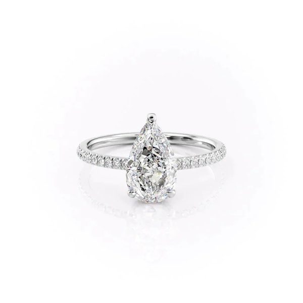 The Aline Set With A 1 Carat Pear Lab Diamond Online