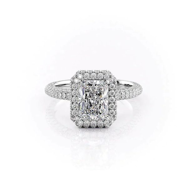 The Kylie Set With A 1.5 Carat Radiant Lab Diamond Online