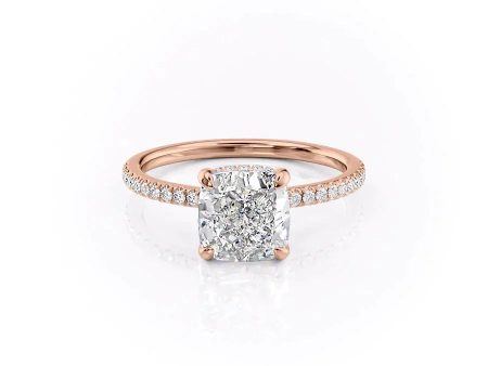 The Aline Set With A 1.5 Carat Cushion Lab Diamond Hot on Sale